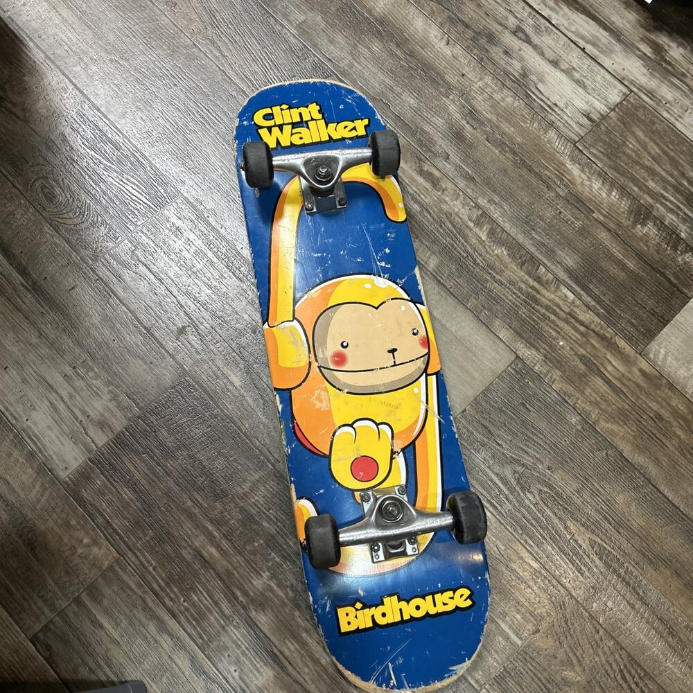 Clint Walker Yellow Monkey Deck 8.25 Birdhouse Skateboard Rare Deck sumner